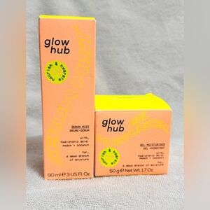 Glow Hub Peach & Coconut Serum 3 oz and Gel Moisturizer 1.7oz